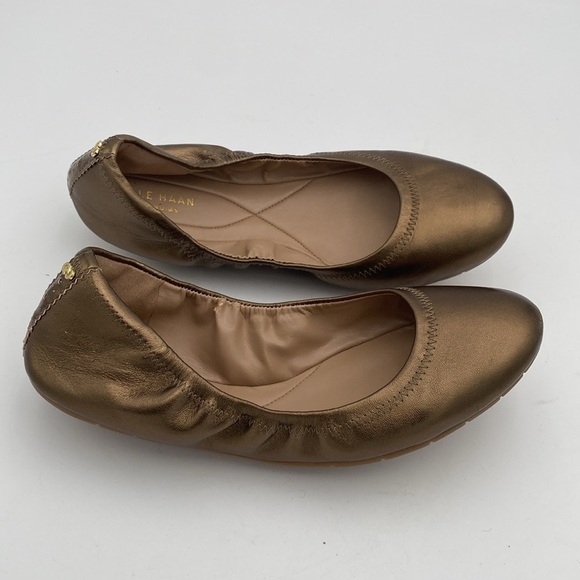 Cole haan Elegant Brown Ballet Flats women 7B slip on office casual vacation Y2K - Picture 5 of 11